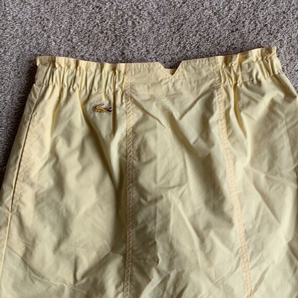 Vintage Lacoste yellow preppy skirt skort cotton elastic waist,‎ size 12 - Picture 3 of 9